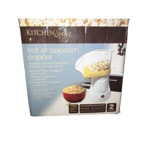 Kitchen Living  Electric Hot Air Popcorn Popper Healthy Snack Maker